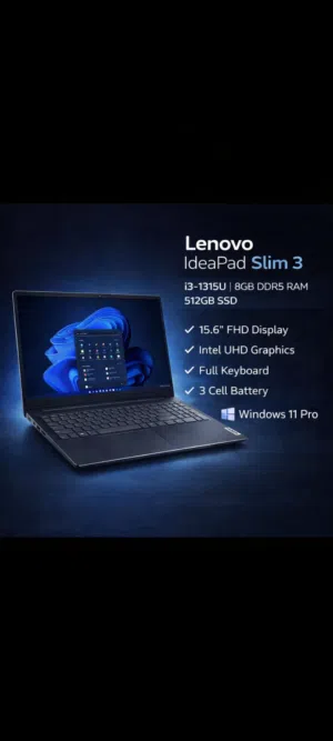 لابتوب Lenovo جديد مختوم i3 الجيل 13بال– SSD 512 سريع Lenovo Laptop New Sealed i3 13th Gen 512 SSD