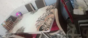 اثاث مستعمل طاولة سفرا تركية سكريت مع ست كراسي