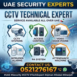 Any type of security device Repair at geniune Charges  we provide all over UAE service