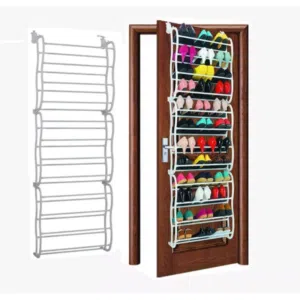 رفوف معدنية لتنظيم الأحذية يتم تعليقها على أعلى الباب بكل سهولة