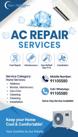 Fast AC Repair & Cleaning – Home Service تصليح مكيفات متنقل