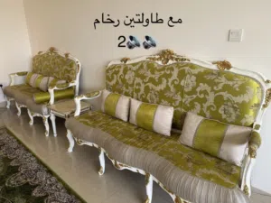 اثاث طقم كامل مستعمل مع طاولات رخام طبيعي