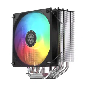 مبرد هوائي احترافي ملون للمعالجات SILVERSTONE 120MM FAN ARGB CPU COOLER FOR INTEL LGA1851 - AMD