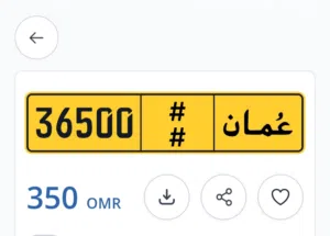 VIP car number 36500