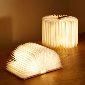 مصباح مكتبي خشبي قابلة للطي متعدد الألوان - Lampe de bureau en bois pliable multicolore