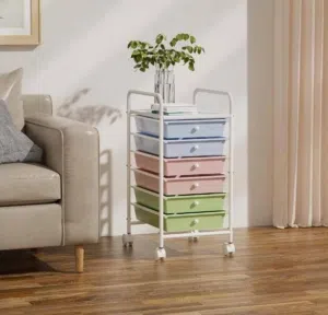 منظم المكياج او كتب الاولاد المتحرك 6 جوارير ملونة ih-13