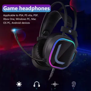 سماعة V8 اصلي للبلايستيشن والكمبيوتر وغيره USB محيطية 7.1