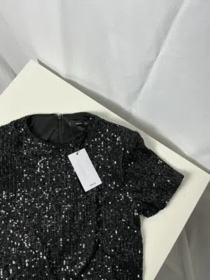 Mango Black Sequin Top – Brand New with Tags – XS, never worn.