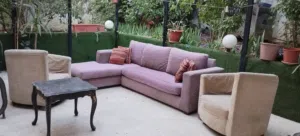 طقم كنب واسفنج خشب ممتاز