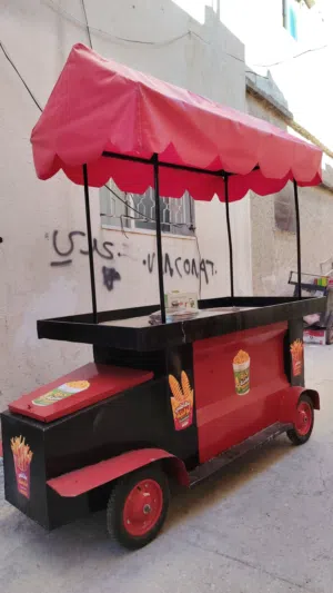 عربايه بطاطا وذره بشكل سياره