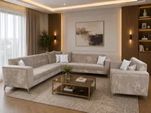 أطقم كنب وكورنر خشب سويد اسفنج دانلوب ارجل ستانلس