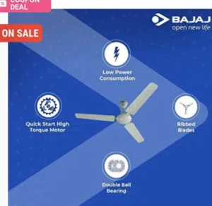 Experience the perfect balance of power and savings with the new Bajaj Ceiling Fan.