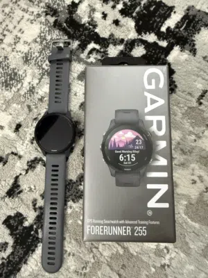 Garmin Forerunner 255 GPS smartwatch - Slate Gray color    ساعة جارمين 255 للرياضيين