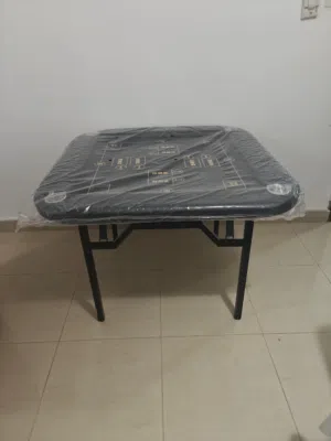 Folding Mahjong Table Game Table Portable Card Table with Tiles Set