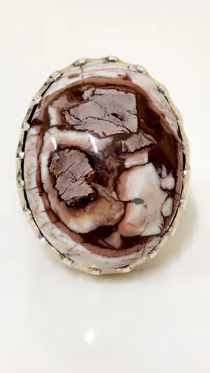 خاتم ملكي عقيق يماني جزع خرائطي تحفه راقيه ومنظر عجيب