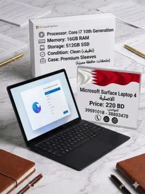 Microsoft Surface Laptop 4 مايكروسوفت سيرفس لابتوب 4  16GB / 512GB  220BD