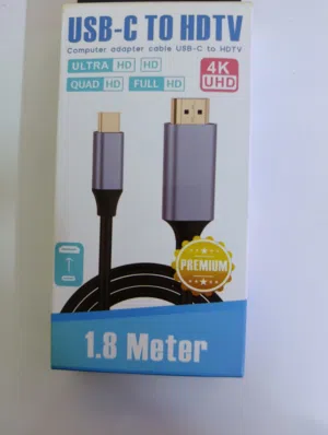 تحويلة تايب سي الى hdmi تدعم 4k وتنربط على حاسبة او تلفون