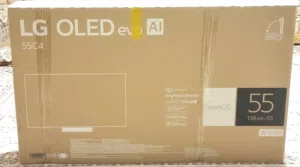 شاشة ال جي c4 oled بكرتونها