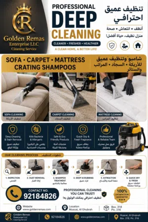 100% Professional Deep cleaning service sofa carpet mattress curtain shampooing cleaning service?