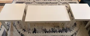 3 small table set white