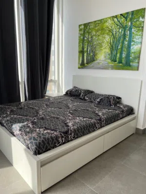 Complete IKEA Queen Bed Set with Mattress & Storage