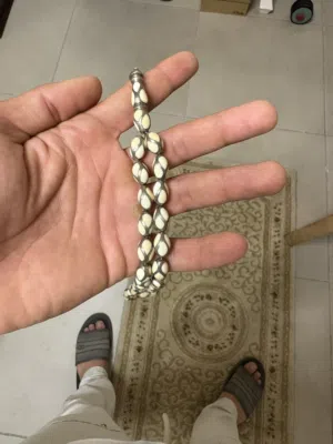 مسبحة عاج وفضة