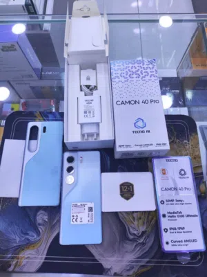 مستعمل ايام تكنو كامون 40 برو  بالكرتونة 256 جيجا 16 رام