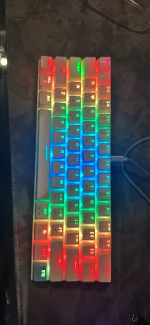 CK62 61 Keys RGB Mechanical Dual Mode Keyboard With OUTEMU Red Switches - English White