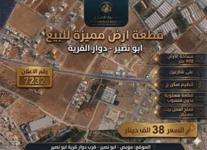 رقم الاعلان (7232) فرصة عقارية لا تُعوض في قلب أبو نصير