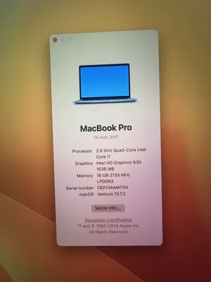 Apple . macOS . 15" . Used2