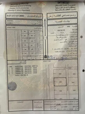 Residential Land for Sale in Al Sharqiya Bidiya