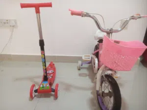 Girls cycle with free scooter