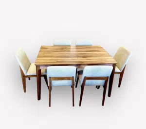 طاولة مطبخ خشب زان مودرن 4 او 6 كراسي