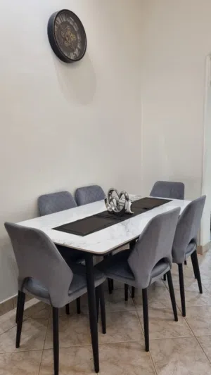 Dining table, shoe cabinet, wall calligraphy for sale