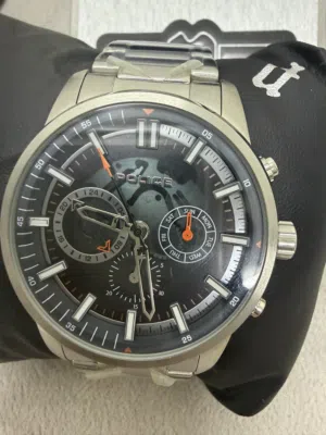 ساعة رجاليه ستانلس ستيل فضي بوليس Police Greenlane Men's Silver Stainless