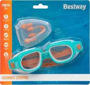 طقم نضارات سباحة مع سدادات للاذن والانف