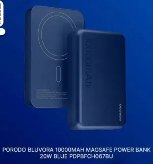 شاحن سعة 10 آلاف ملي آمب بسرعة 20 واط بتقنية ماج سيف PORODO BLUVORA 10000MAH MagSafe
