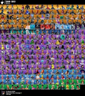 حساب فورت نايت فيه اكس كريتوس ورقصة فريش ونوادر