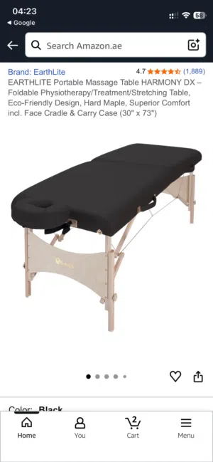 Used massage bed