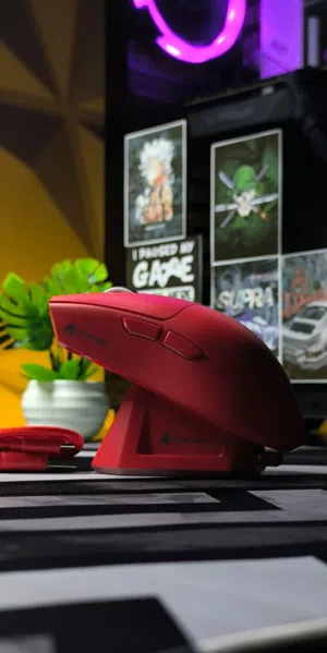 ماوس (attack shark x11) اللون الأحمر ممتاز جدا.