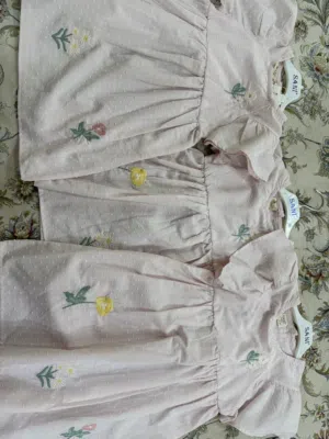 فستان تركي خفيف وانيق بنقوش ورد جميله