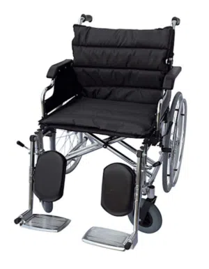 كرسي متحرك عريض مقاس 51 cm مبطن ورافع للارجل ومتحرك الجوانب النخب الاول يحمل وزن لغاية 135 كيلو