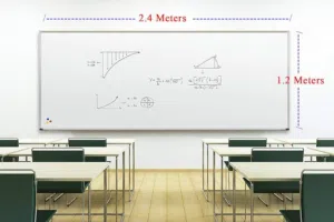 لوح تعليمي أكبر حجم مقاس 2.40 متر تعليق وجهين ابيض 55 دينار مع اقلام ومحايه