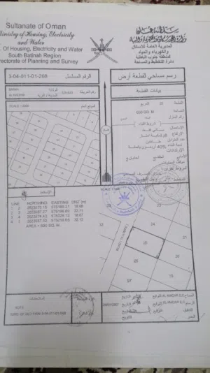 ارض في ولاية بركاء_ الحضيب