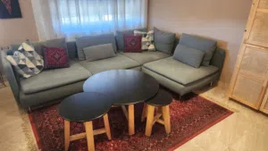 كنب كورنر مع طقم طاولات Corner Sofa and Coffee Tables