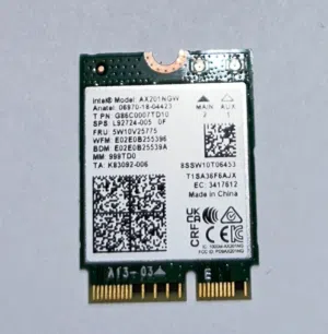 Intel AX201NGW WiFi 6 + Bluetooth 5.2 Adapter card