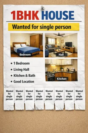 Wanted 1BHK for single person