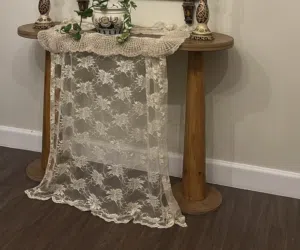 طاولة مدخل خشبية رفيعة Wooden Console