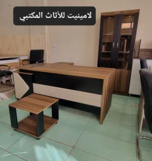 مكتب اداري قياس مترين مع جانبية وطاولة وادراج شامل التوصيل