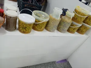 زيتون  عجلوني دبيه 3كيلو صافي مكبوس مع ليمون وفلفل 3كيلو نوع شامي